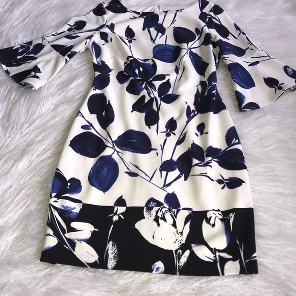 Vince Camuto Floral Dress Size 4 - Picture 3 of 6